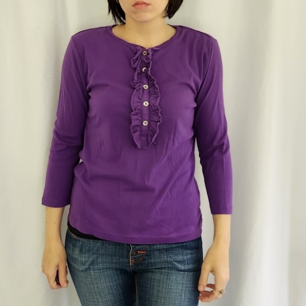 Chaps‎ Purple Knit Top